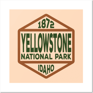 Yellowstone National Park Idaho badge Posters and Art